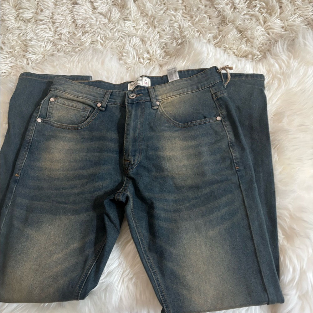 NWT Smith & Mills Men's Blue Washed Straight Jeans